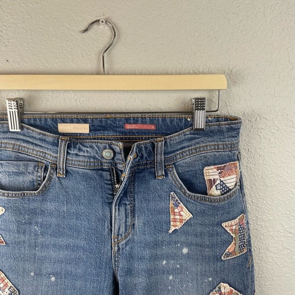 Pilcro and the Letterpress Slim Boyfriend Quilted Patchwork Jeans‎ - Picture 5 of 14